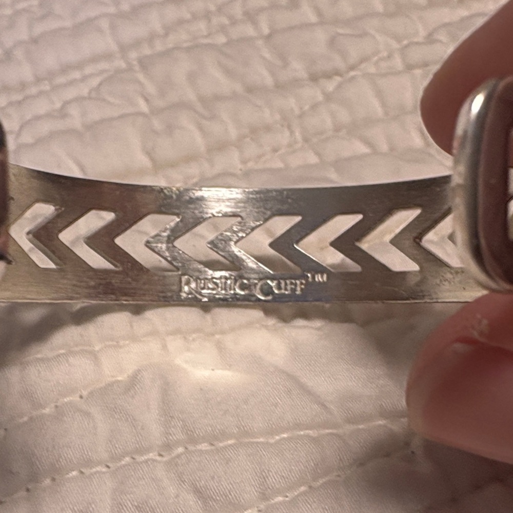Rustic Cuff Silver Arrow Design Bracelet